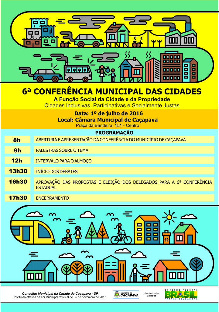 6ª Conferência Municipal das Cidades - Cartaz (x5)