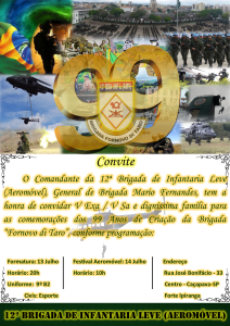 Convite 99 Anos Brigada Aeromóvel